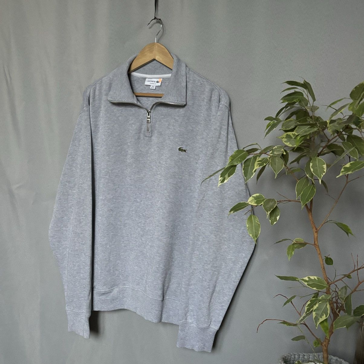 Lacoste Lacoste 1/4 zip sweatshirt grey xl streetwear Size US XL / EU 56 / 4 - 1 Thumbnail