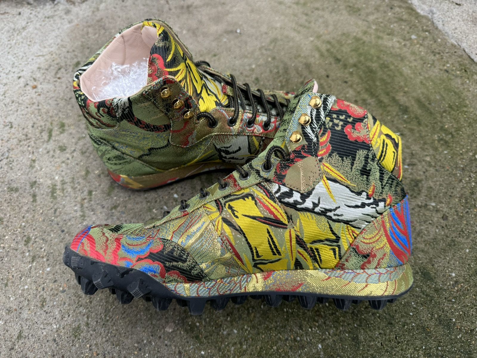 Gucci ✨Gucci✨Jacquard-Silk -Multicoloured Hightop Sneaker UK-7.5 Size US 8.5 / EU 41-42 - 5 Thumbnail