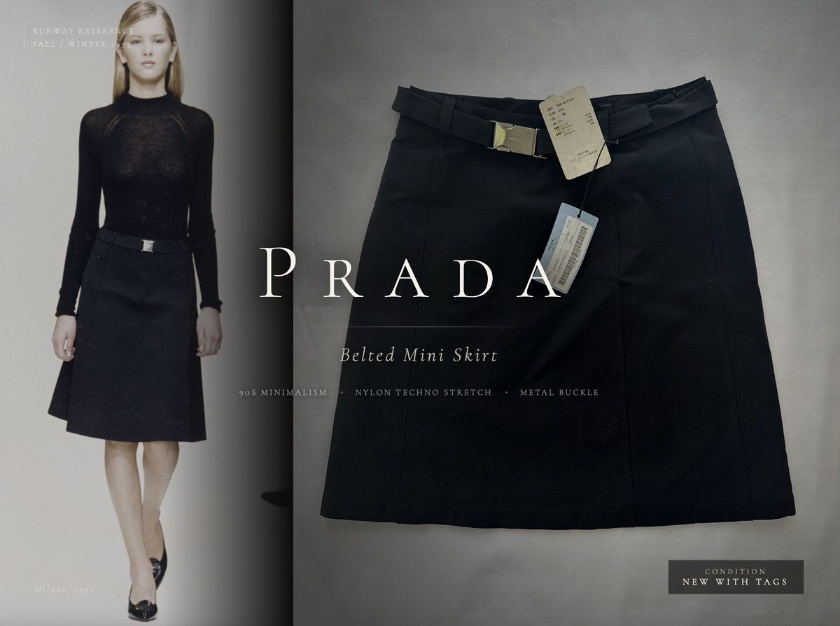 Prada Prada 90s Black Mini Skirt Nylon NWT IT38 XS S Size 26" / US 2 / IT 38 - 1 Thumbnail