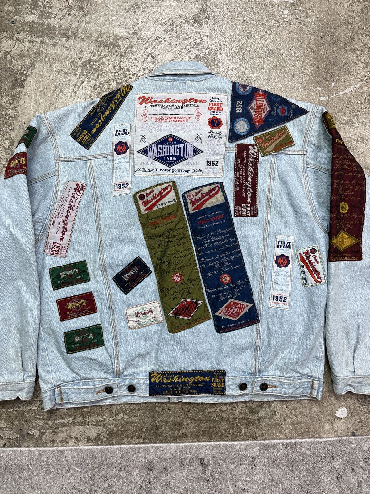 Vintage 2-SIDED WASHINGTON FLASHLIGHTS REVERSIBLE JACKET - № 2260 Size US XL / EU 56 / 4 - 6 Thumbnail