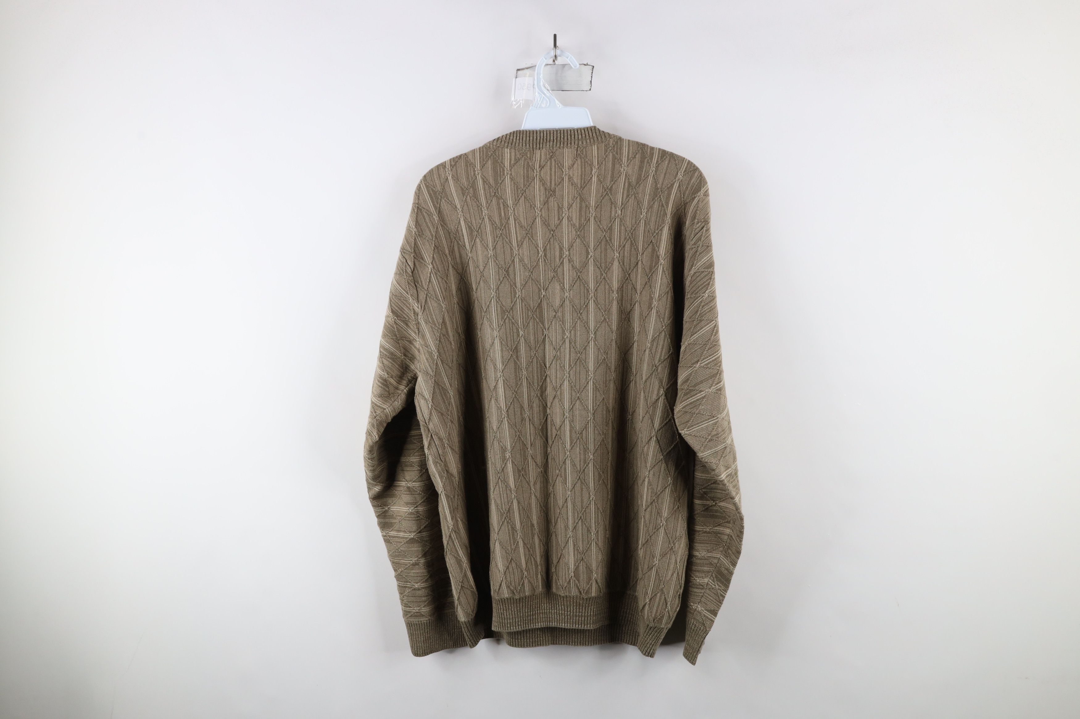 Vintage Vintage 90s Coogi Style Diamond Knit Crewneck Sweater Size US L / EU 52-54 / 3 - 7 Thumbnail