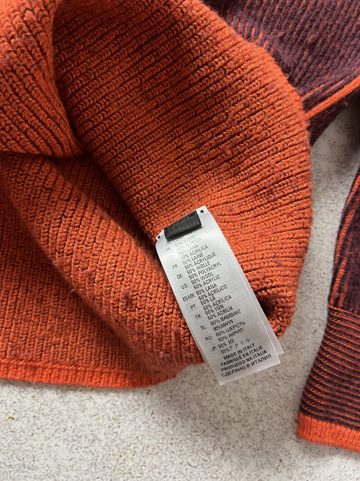 Diesel Vintage Diesel Orange Sweater Grunge Avant Garde Y2K Size US S / EU 44-46 / 1 - 8 Thumbnail