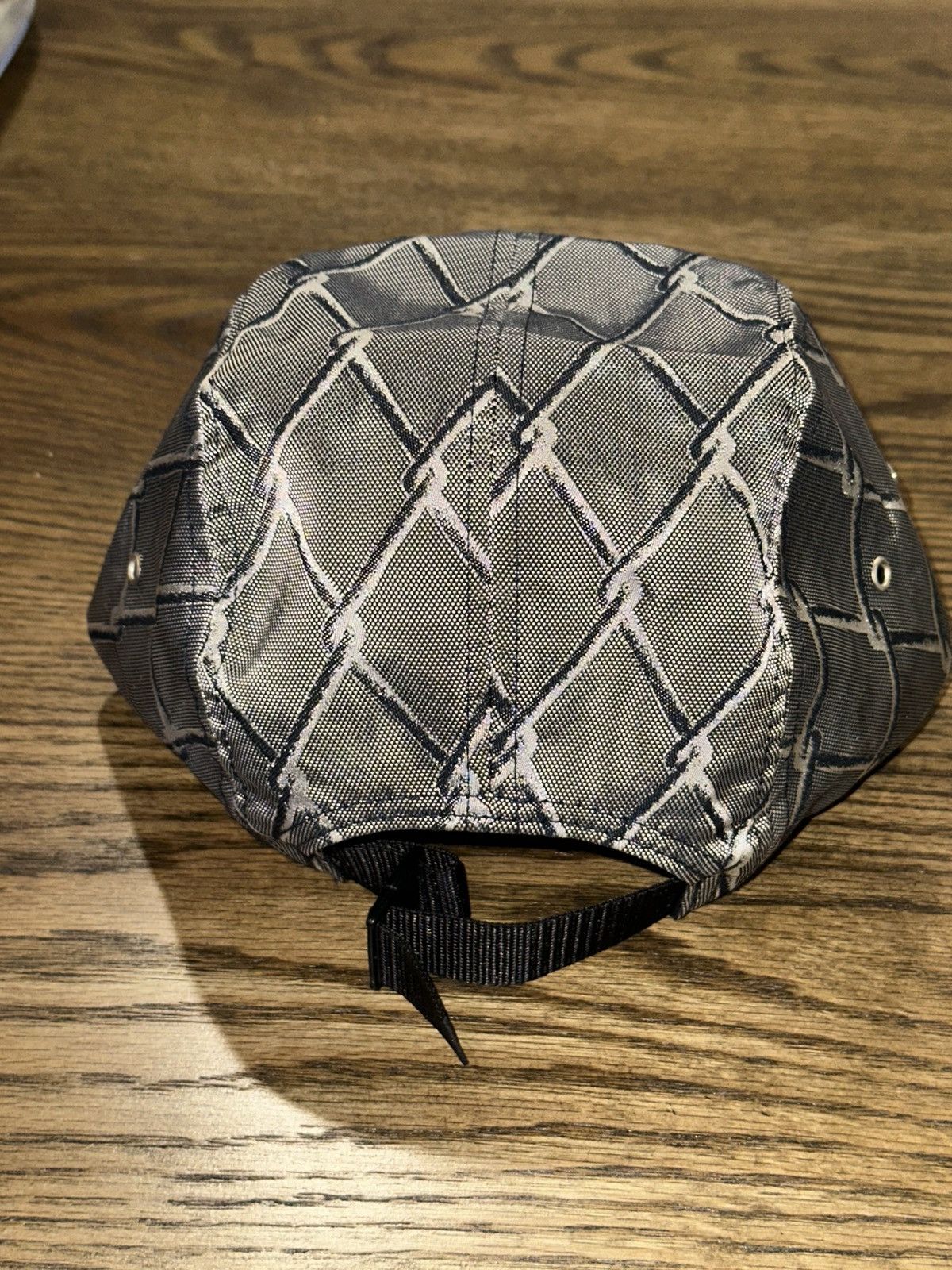 Supreme FW14 Grey Silver Navy Chain Link Camp Cap Size ONE SIZE - 5 Thumbnail