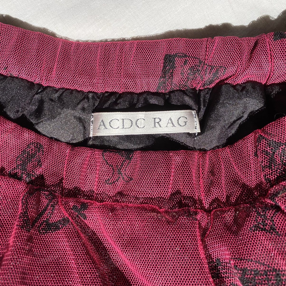 Japanese Brand × Vintage VINTAGE ACDCRAG FLUFFY MESH TUTU MINI SKIRT Size 28" / US 6 / IT 42 - 2 Thumbnail