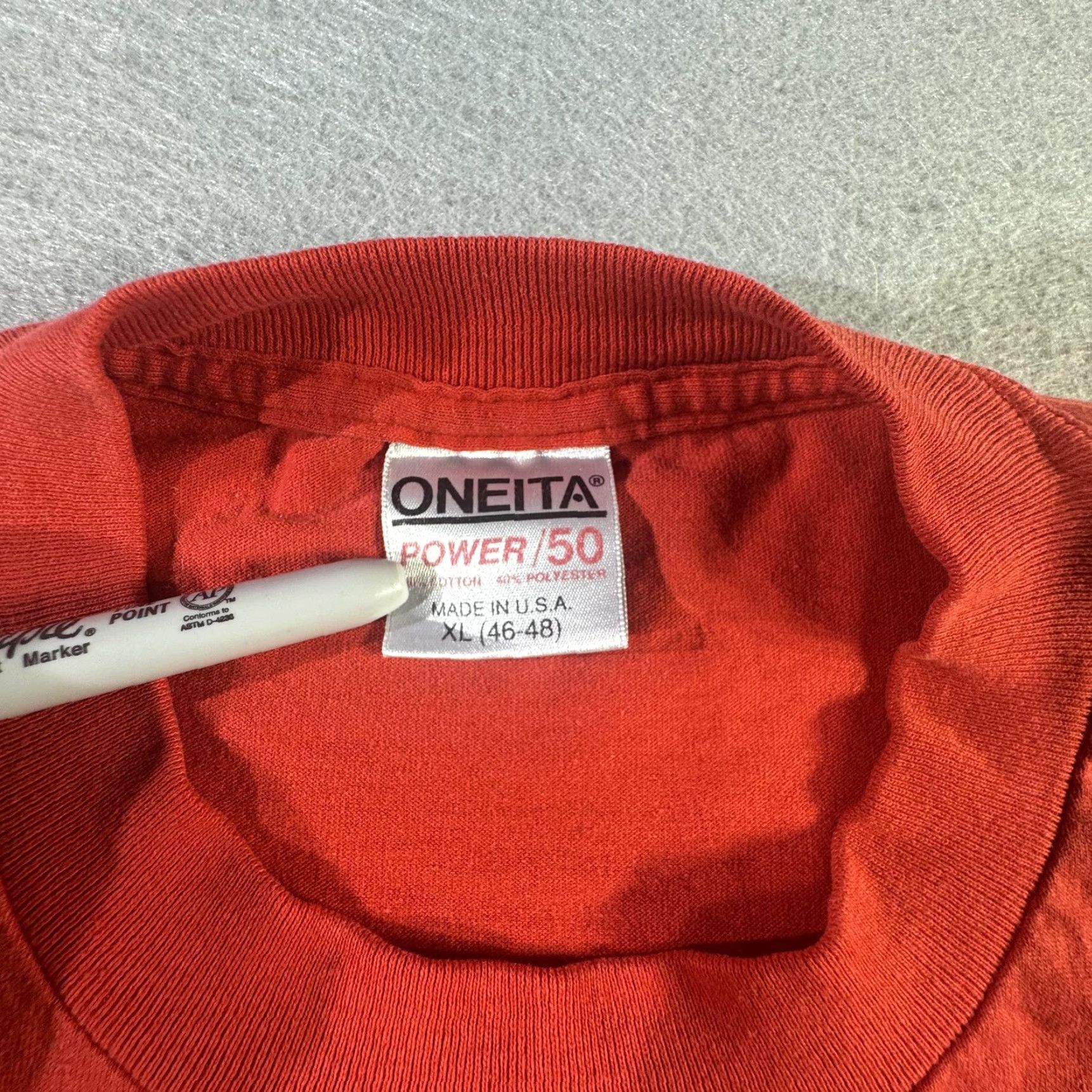 Vintage VINTAGE Coca-Cola Shirt Mens XL Oneita Made USA Power 50 Soft Tee 90s Soda Ad Red Graphic Tee Mens XL Coca-Cola Shirt Size US XL / EU 56 / 4 - 6 Thumbnail