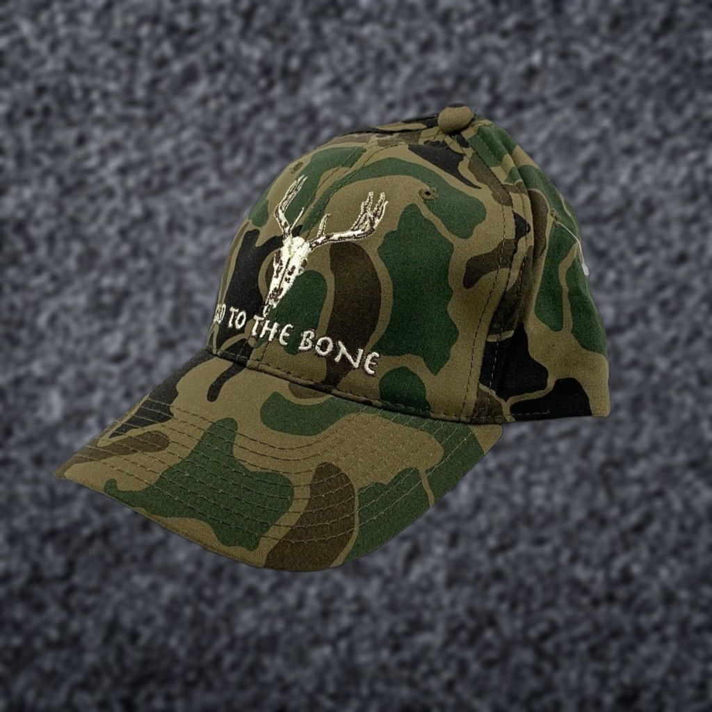 Vintage Signatures Men’s Green Camouflage Adjustable Snapback Hat - Bad To The Bone, Casual, Hunting, 1 Size, Green, Men, Snapback, Adjustable, Hat Size ONE SIZE - 1 Thumbnail