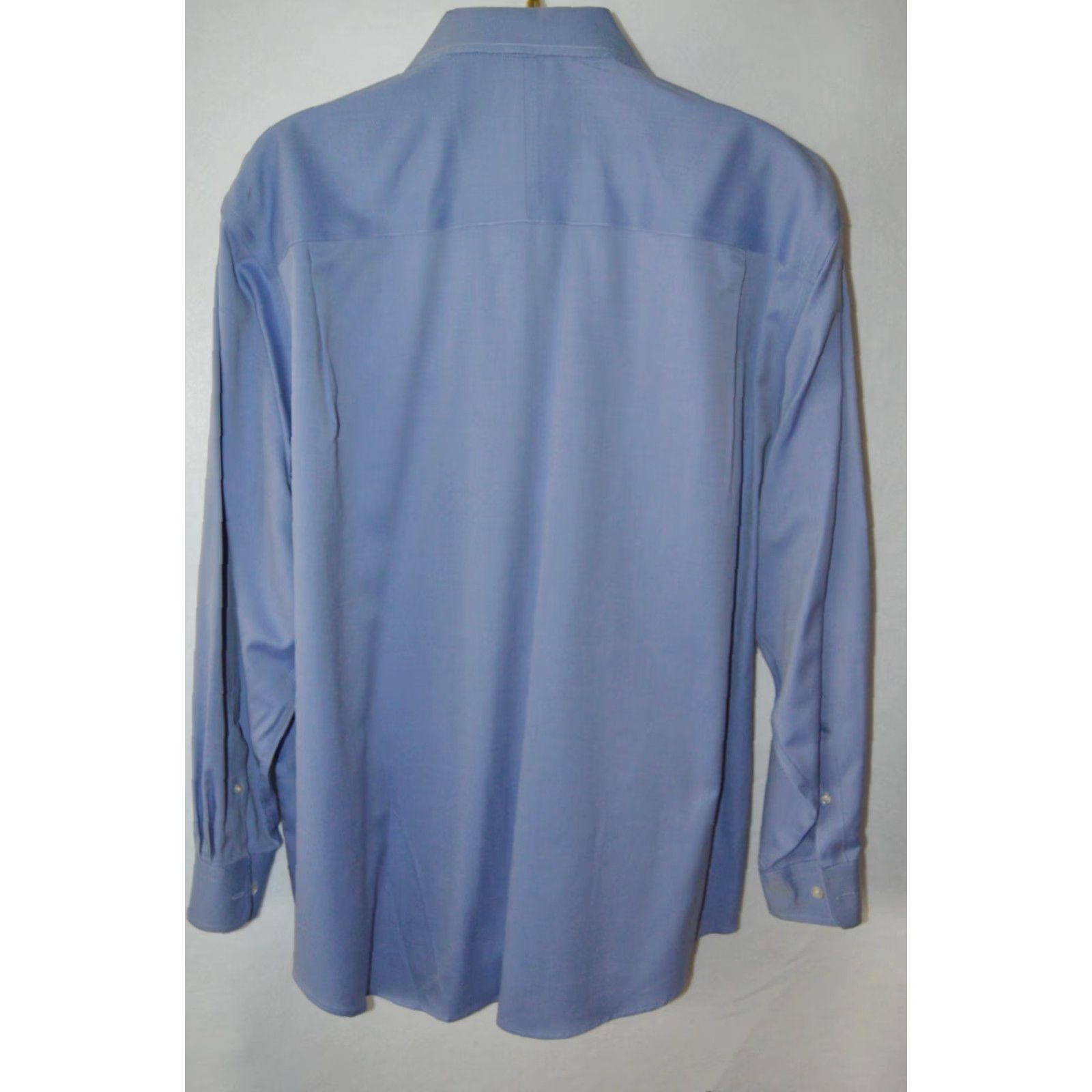 Vintage Harold Powell Dress Shirt Blue Check 100% Cotton Big & Tall 15.5 32/33 Men’s Shirt Button-Down Collar Barrel Cuff Casual / Classic Size 42R - 2 Thumbnail
