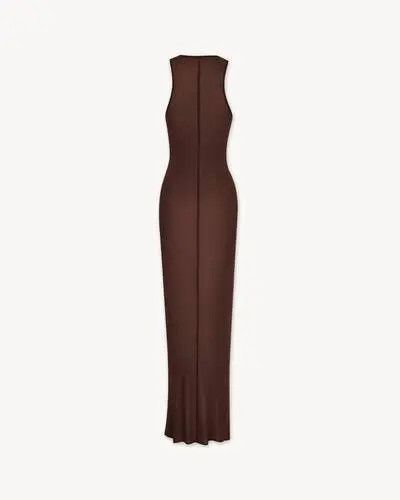 Saint Laurent Paris o1s1wg110225 745705 Tank Top Dress in Knit in Brown Size M / US 6-8 / IT 42-44 - 2 Thumbnail