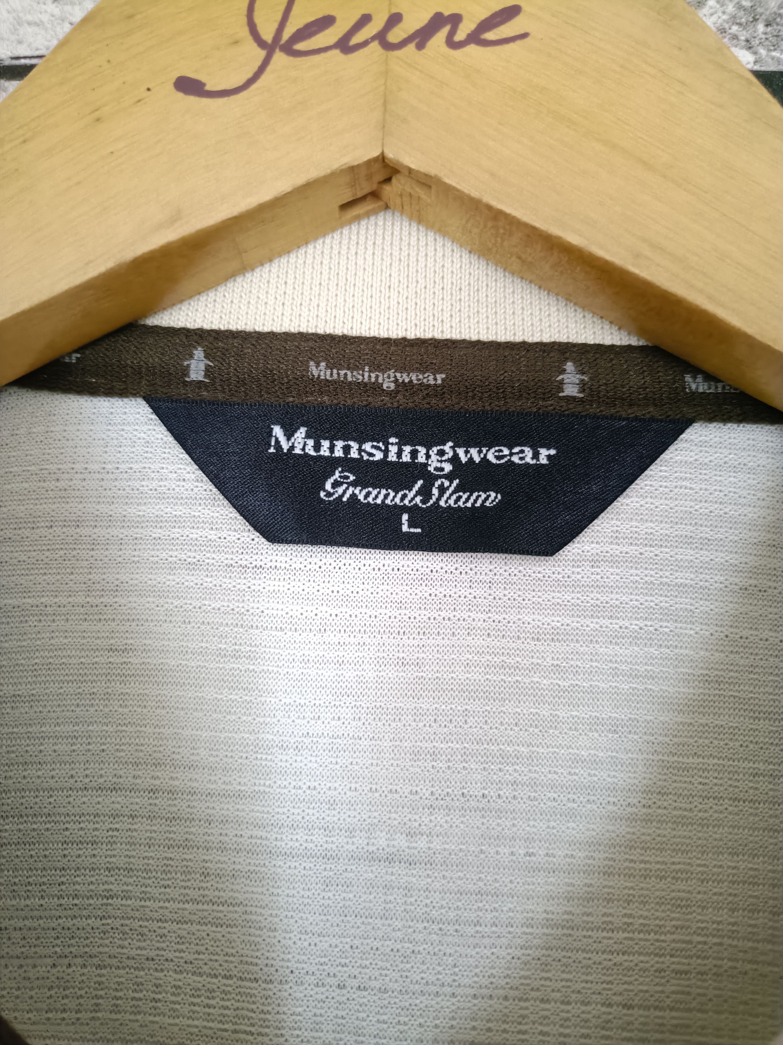 Japanese Brand Munsing wear grand slam long sleeve polo shirt Size US L / EU 52-54 / 3 - 6 Thumbnail