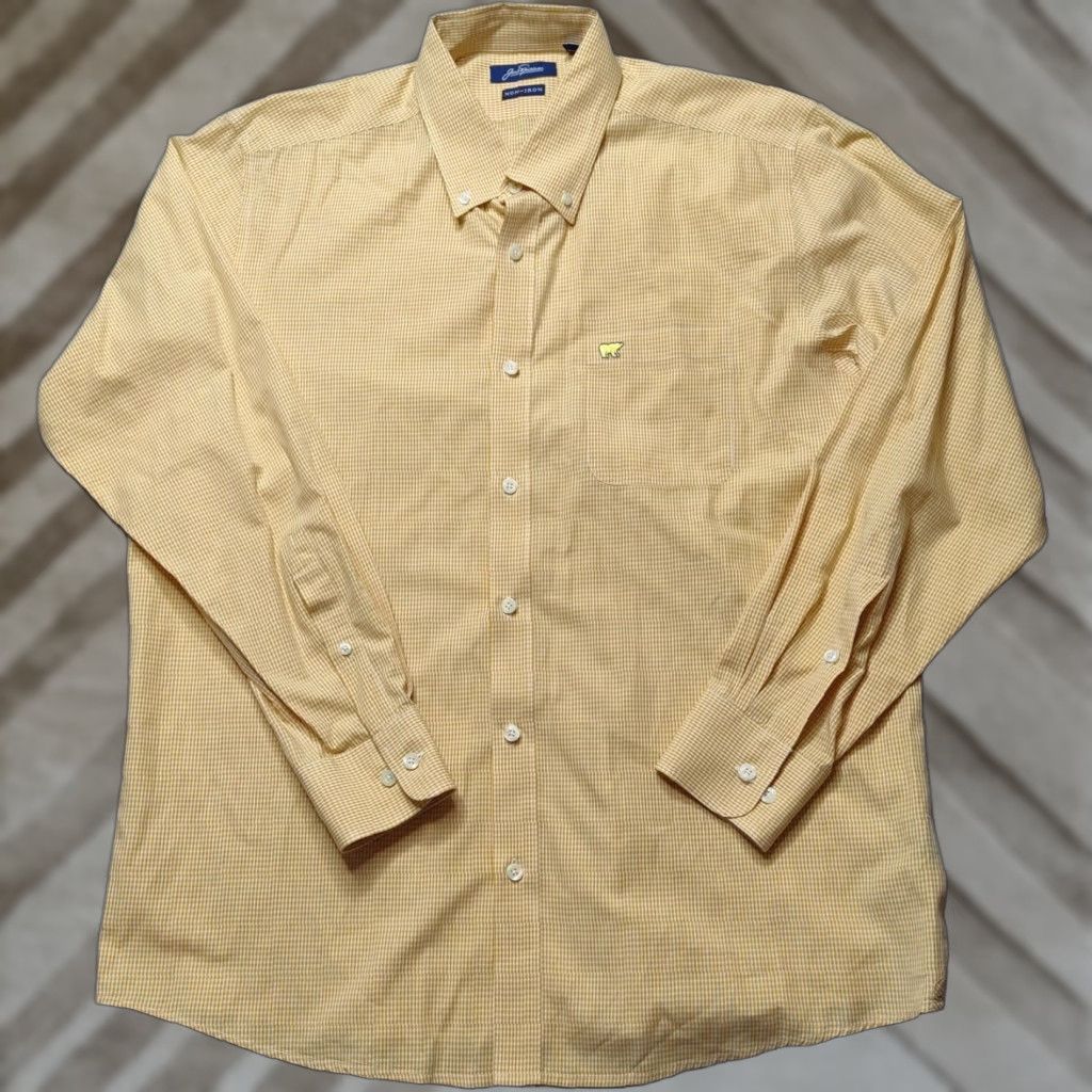 Vintage JACK NICKLAUS THE JAKE NON-IRON Men Large Orange GINGHAM Check Button Shirt EUC Size US L / EU 52-54 / 3 - 1 Thumbnail