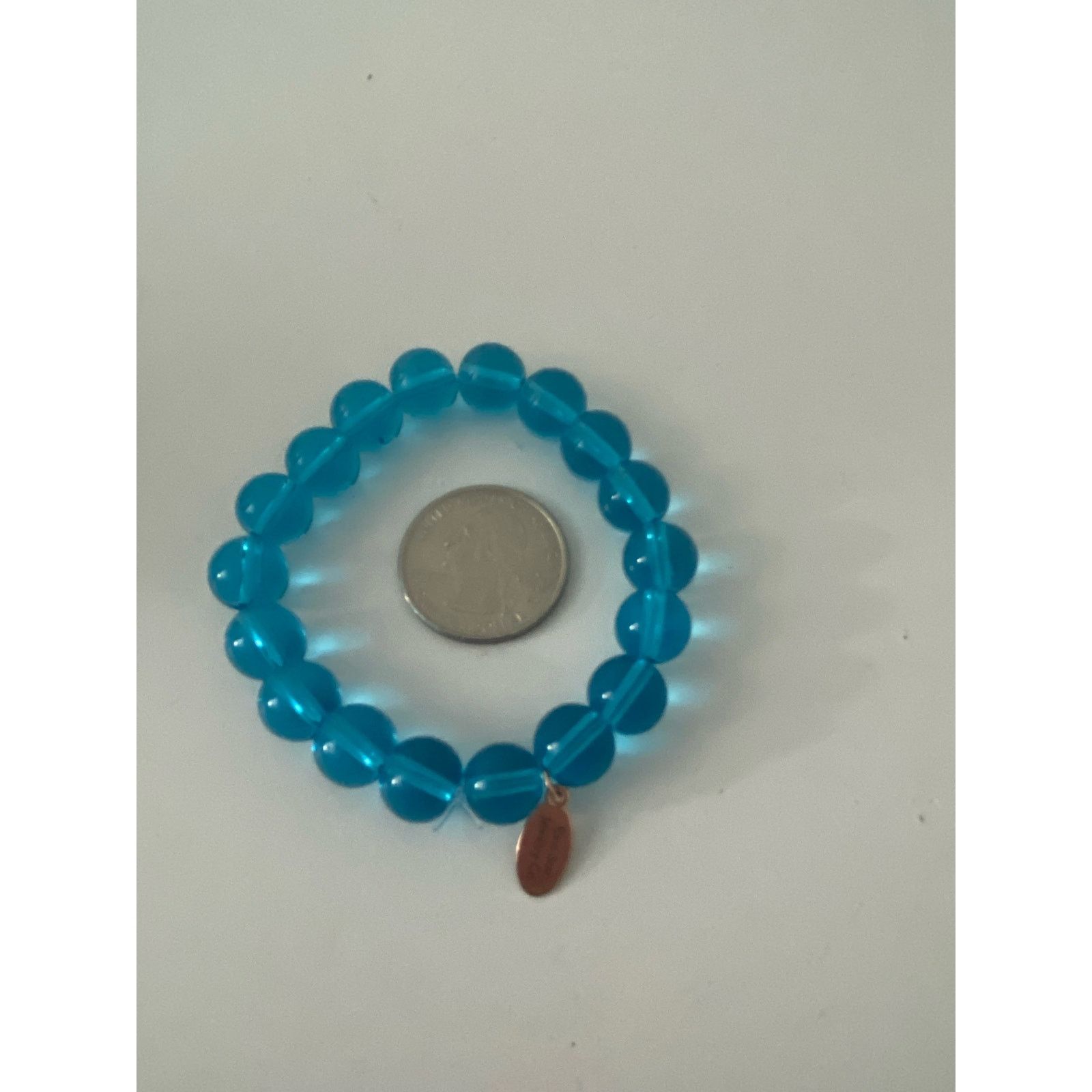 Handmade blue glass bead bracelet Size ONE SIZE - 3 Thumbnail