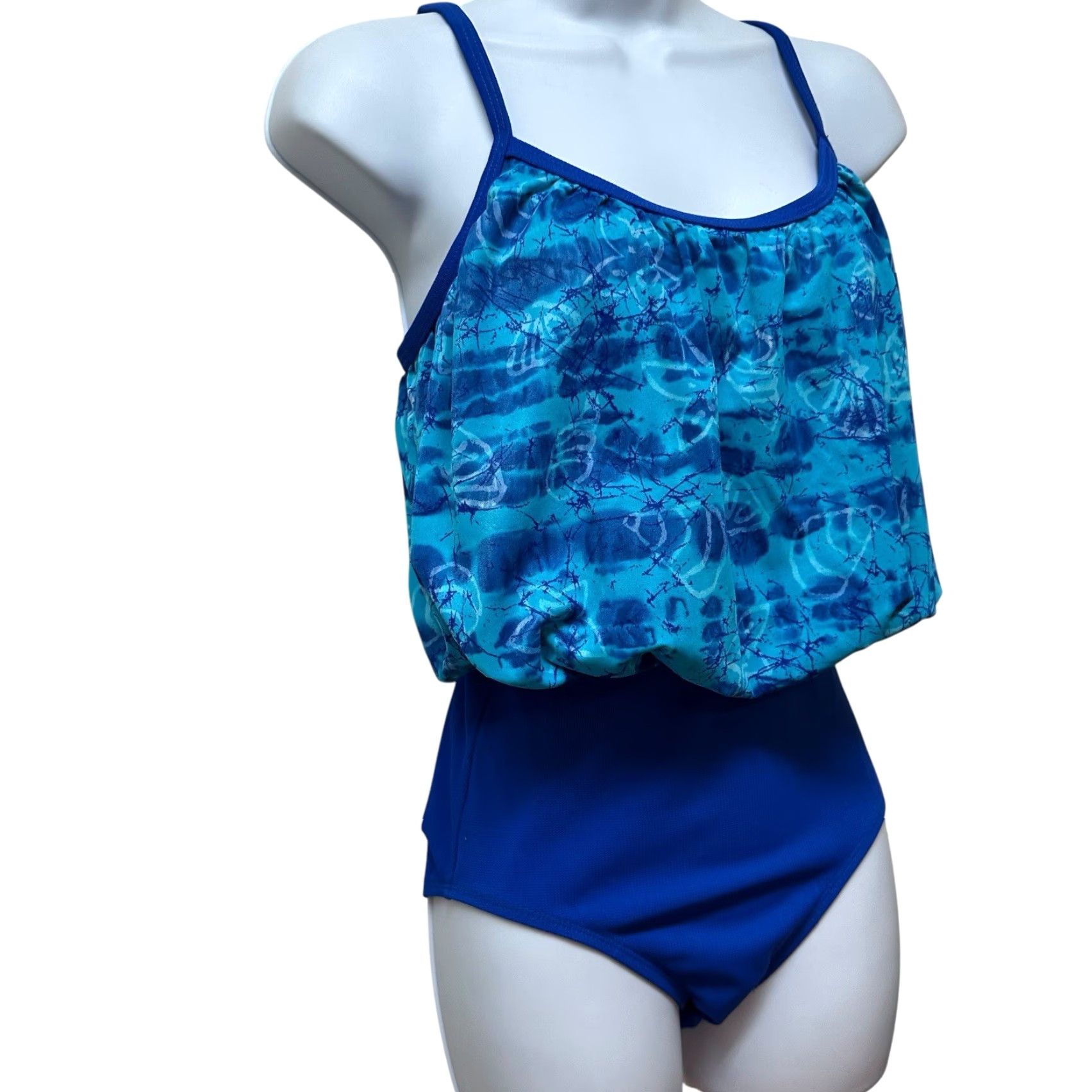 Vintage VINTAGE Sirena Swimsuit Retro Blue Bubble Top One Piece Size 8 Size M / US 6-8 / IT 42-44 - 2 Thumbnail