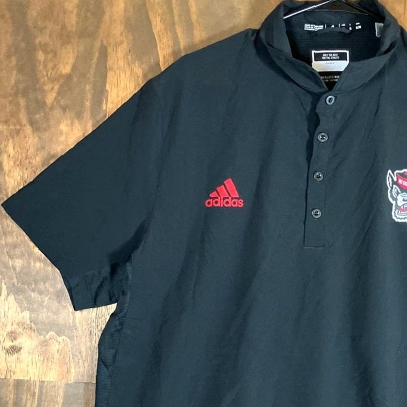 Adidas Adidas Mens Polo Shirt Black Aeroready Stretch Short Sleeve XL Athletic Polo Shirt Mens XL Black Size US XL / EU 56 / 4 - 4 Thumbnail
