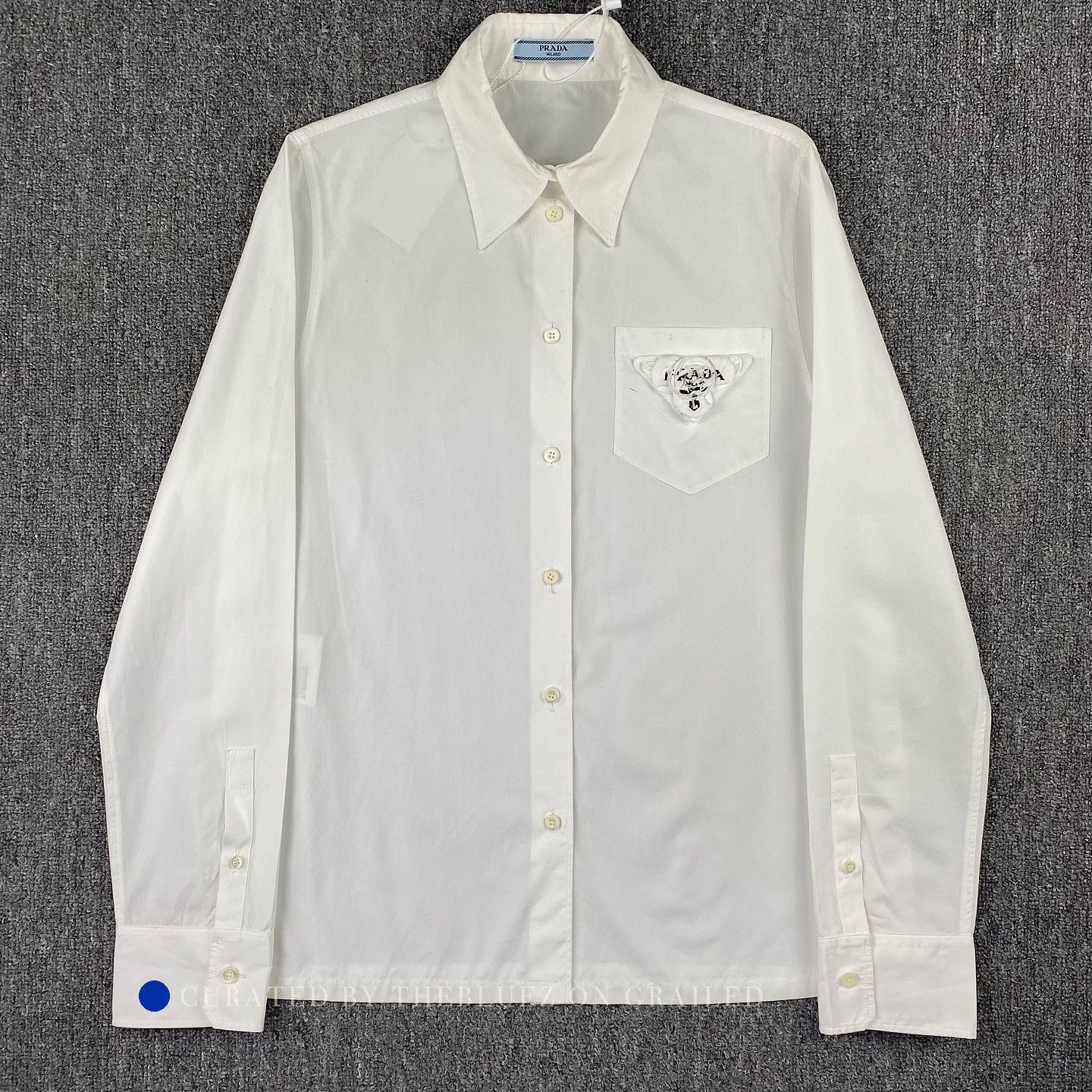 Prada Elegant White Long Sleeve Button-Up Shirt Size US XXS / EU 40 - 1 Thumbnail