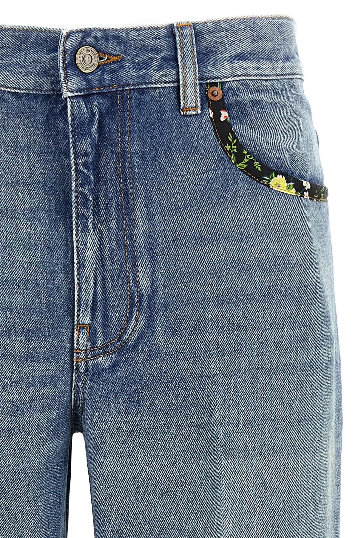 Valentino Floral Denim Jeans Size 25" / US 0 / IT 36 - 4 Thumbnail