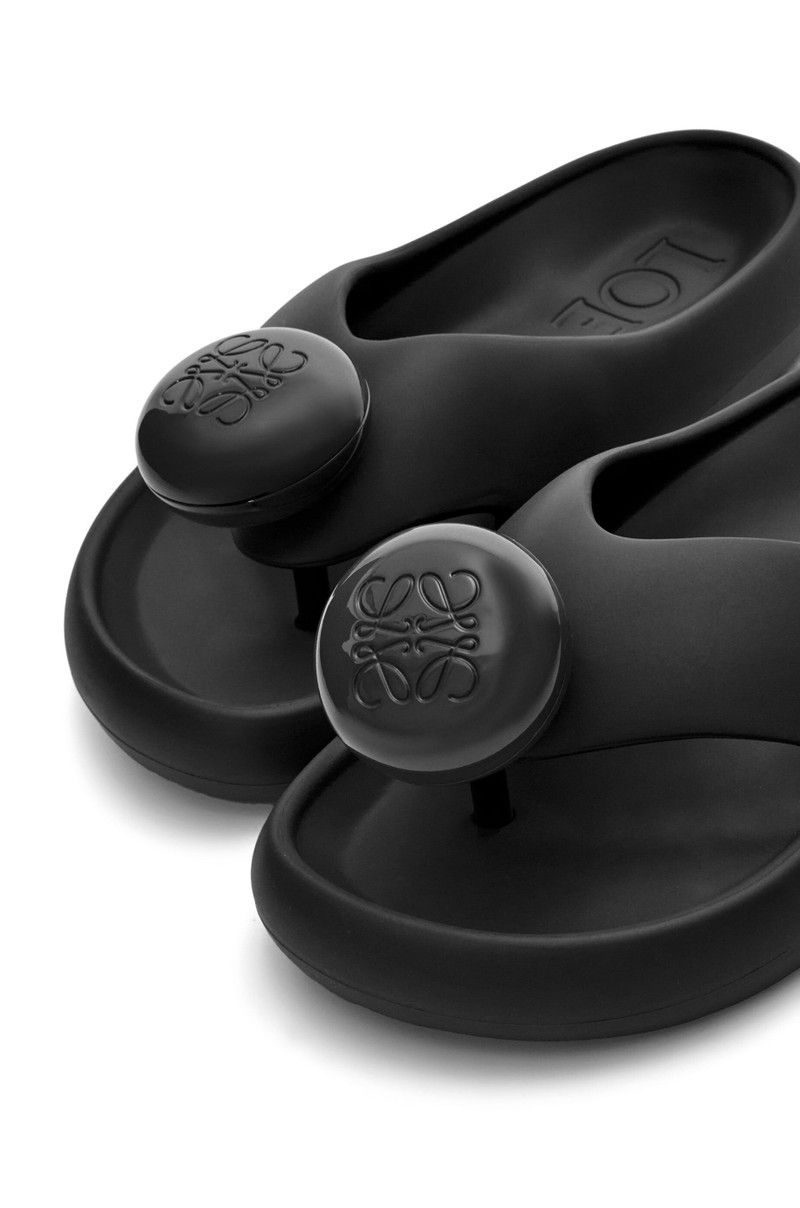 Loewe o1in1g0426 Pebble Thong Slides in Black Size US 11 / IT 41 - 5 Thumbnail