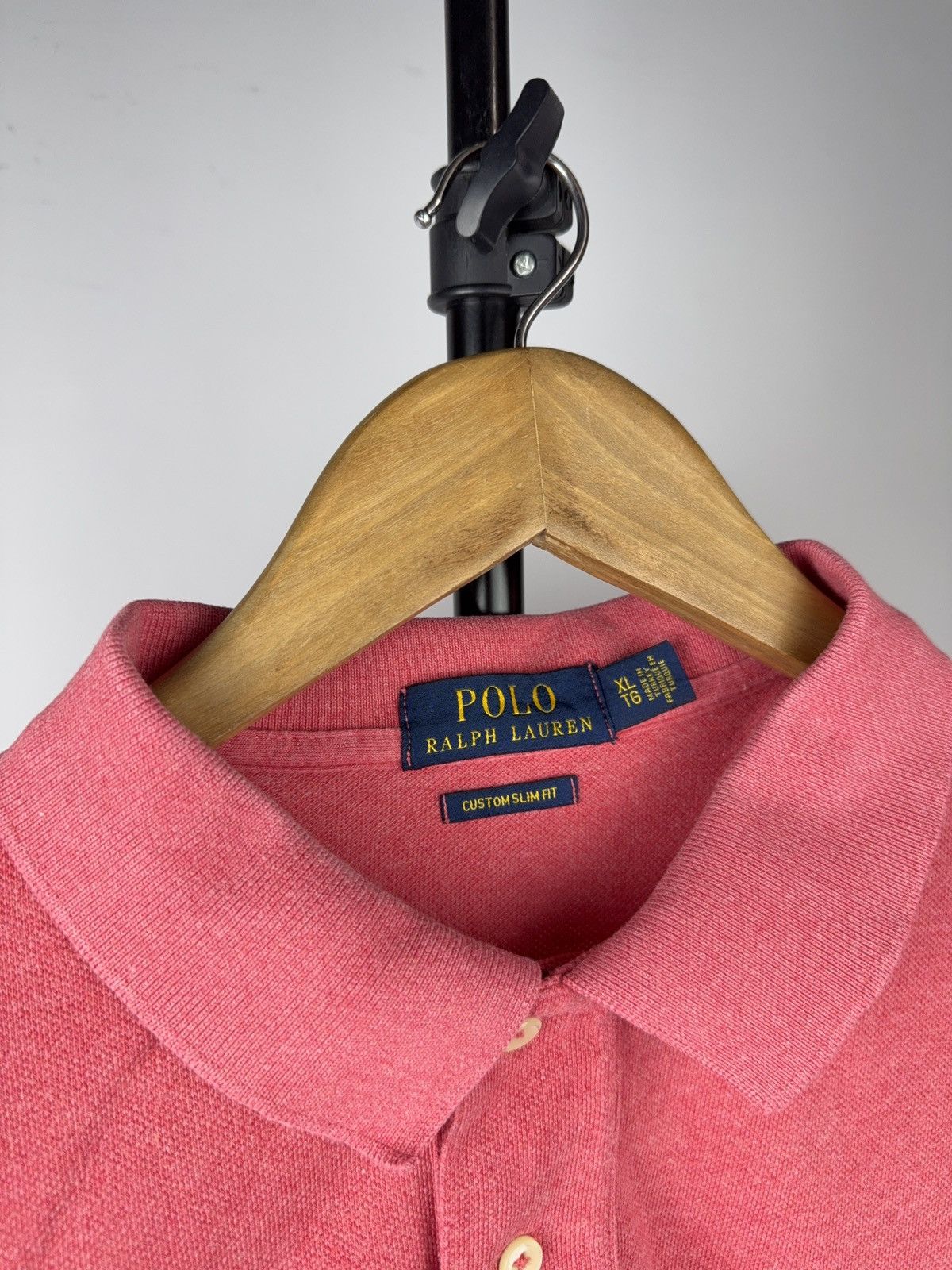 Polo Ralph Lauren Luxury 00s Polo Ralph Lauren Custom Slim Fit Pink Polo Shirt Size US XL / EU 56 / 4 - 5 Thumbnail