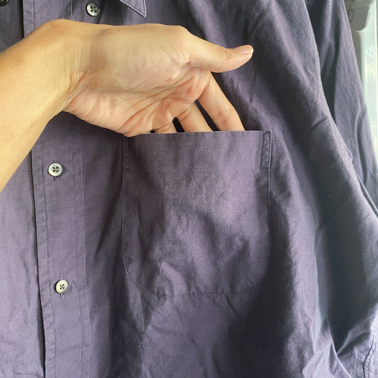 Tete Homme Tete homme by yohji yamamoto Vintage Purple Shirt - Size LL Size US XL / EU 56 / 4 - 8 Thumbnail