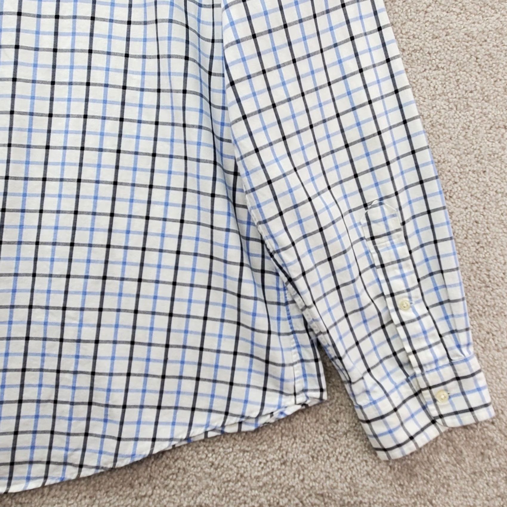 Ralph Lauren Ralph Lauren Button Down Shirt Mens 2XL White Blue Windowpane Plaid Custom Fit Shirt (Button-Up) Size US XXL / EU 58 / 5 - 7 Thumbnail