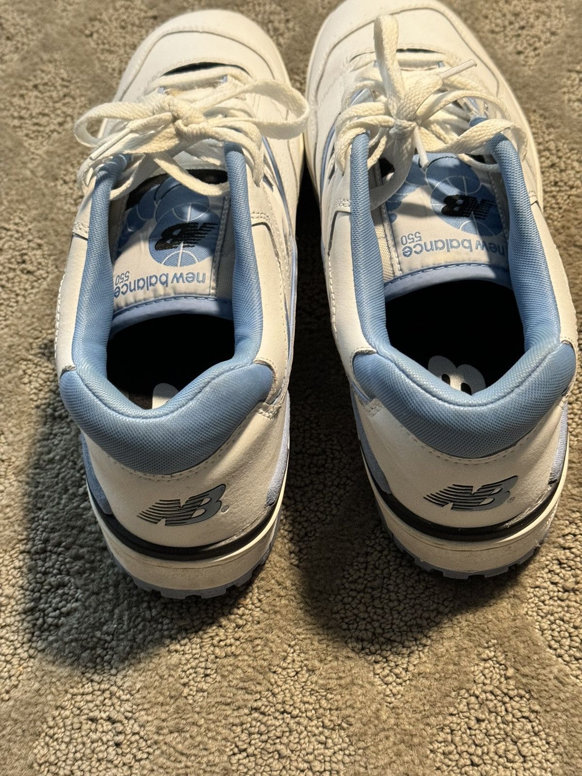 New Balance 550 UNC White University Blue Size US 11.5 / EU 44-45 - 4 Thumbnail