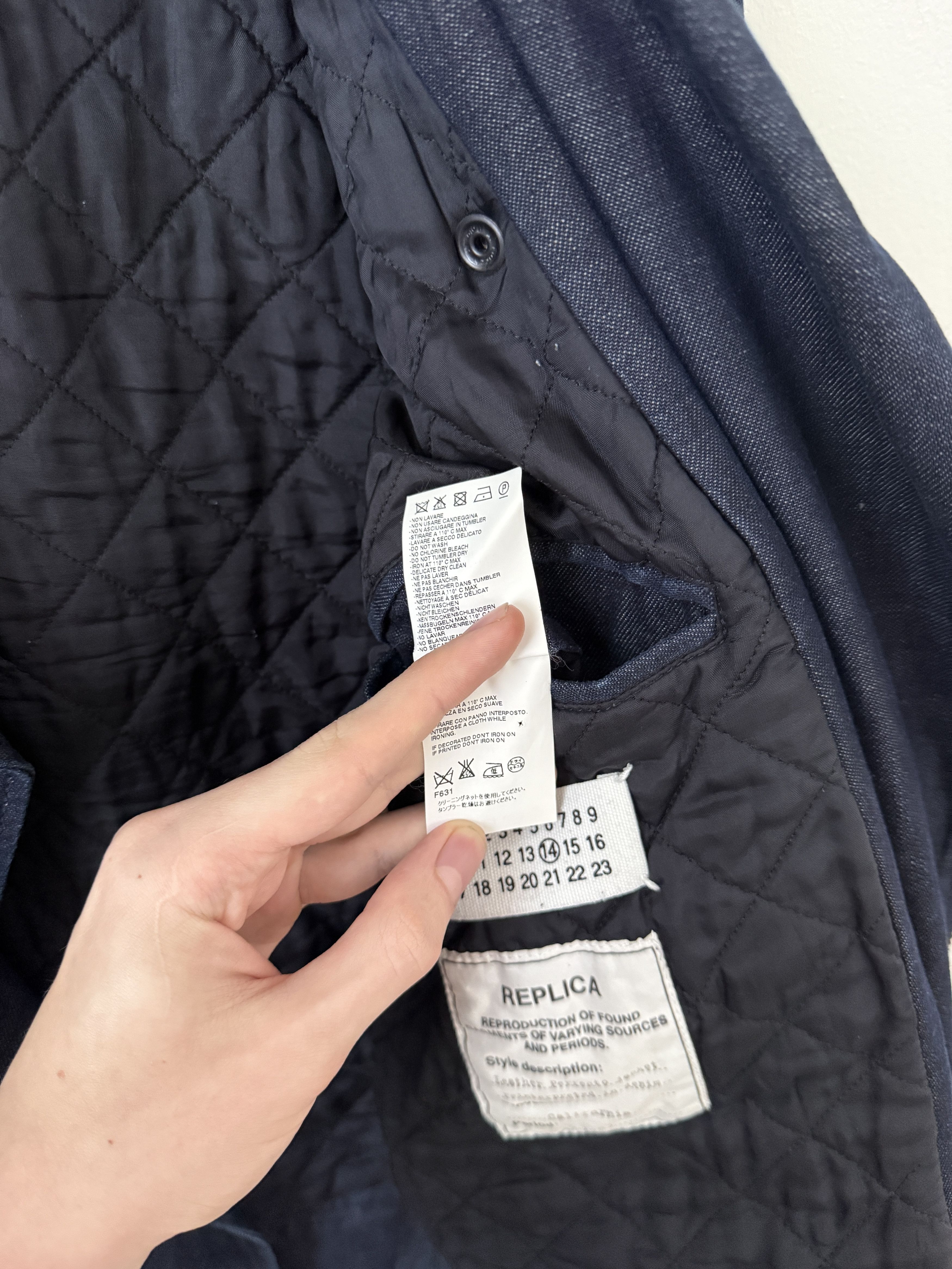 Maison Margiela 2011 Replica Denim Perfecto Moto Jacket Size US M / EU 48-50 / 2 - 16 Thumbnail