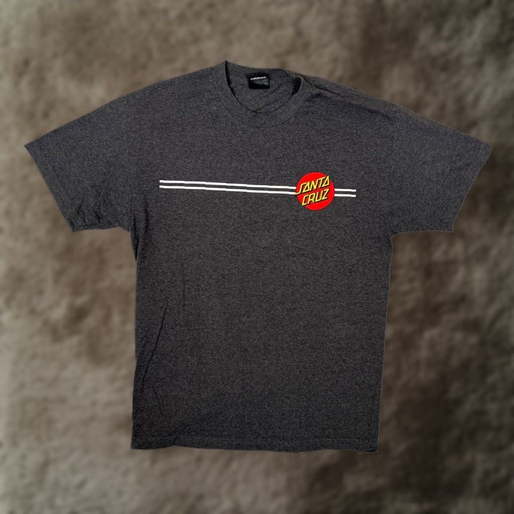 Vintage VINTAGE Santa Cruz T-Shirt Shirt Men M Gray 90s Beach Logo OG Double-Sided Size US M / EU 48-50 / 2 - 1 Thumbnail