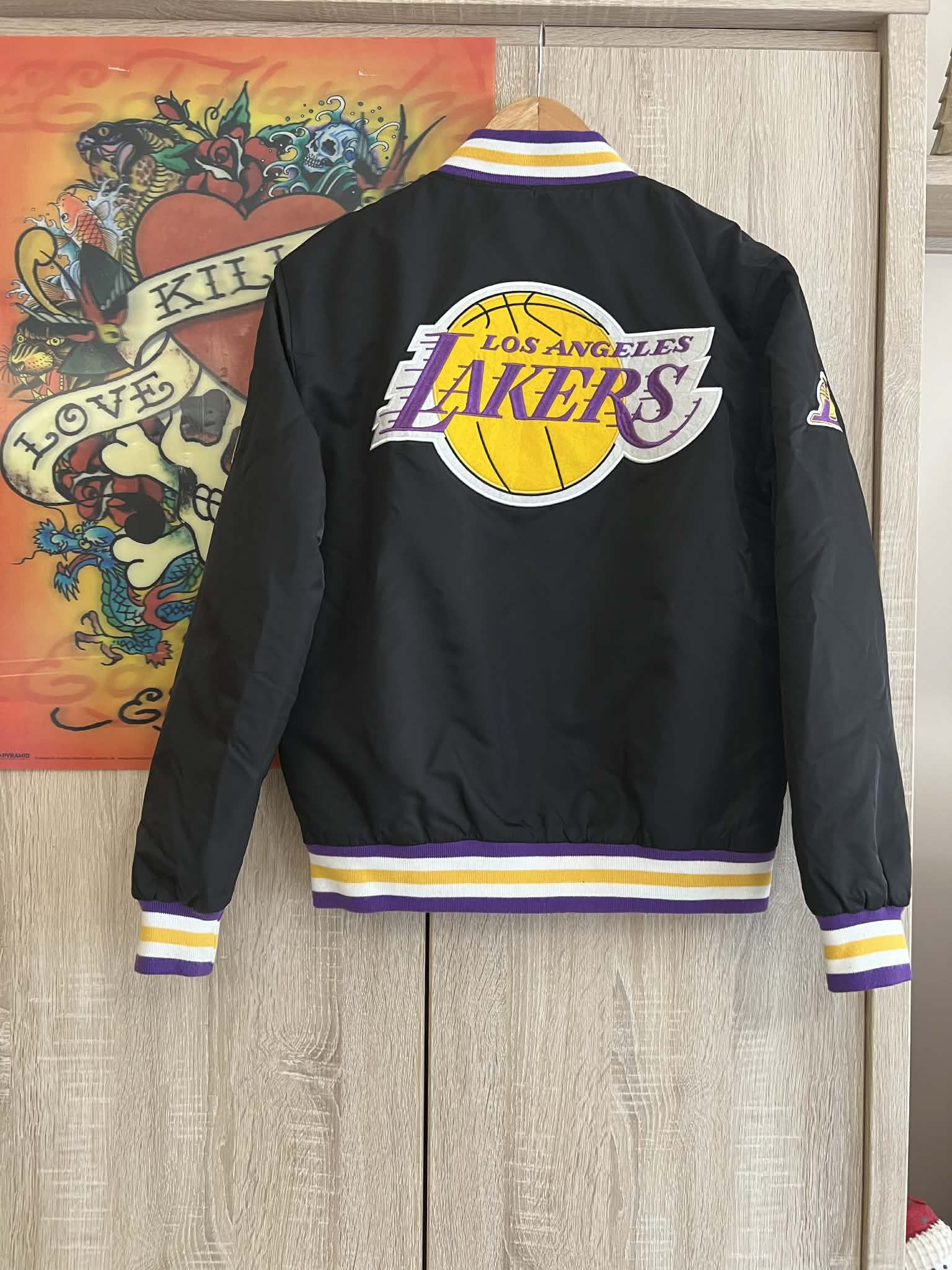NBA Primark x NBA LA Lakers James 6 Varsity Bomber Jacket 💥 Size US XS / EU 42 / 0 - 2 Thumbnail