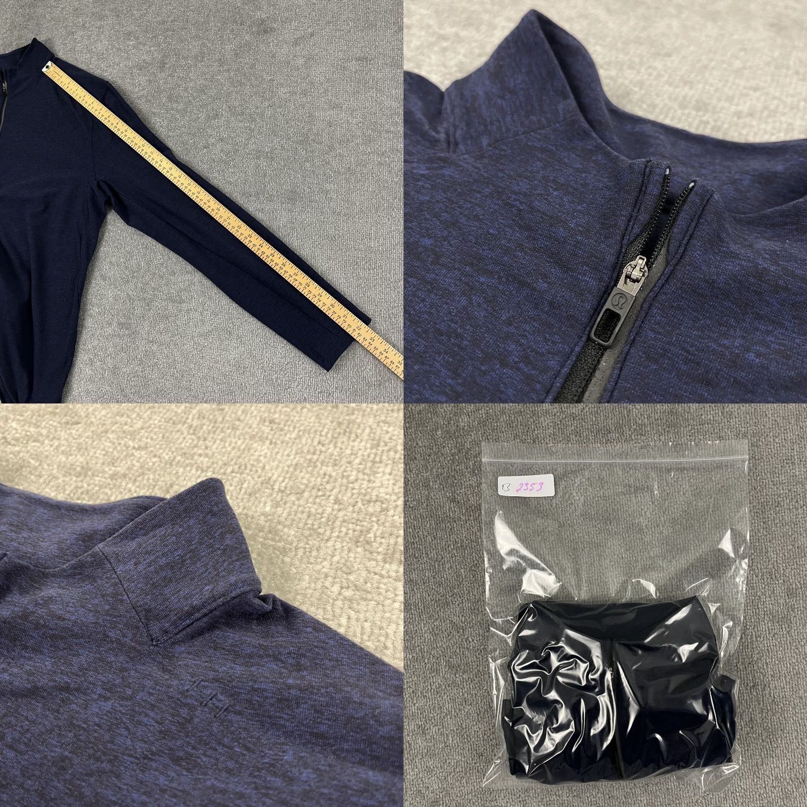 Lululemon Lululemon Surge Warm Half-Zip Pullover Mens XL Blue Performance Active Running Size US XL / EU 56 / 4 - 8 Thumbnail