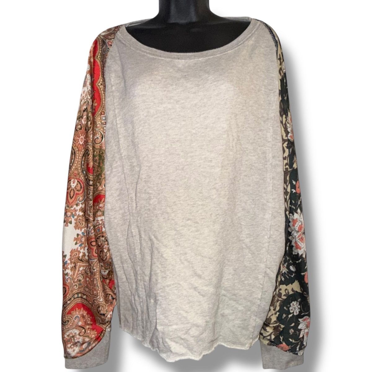Free People Free People Vintage Affair floral satin sleeve pullover top Size L / US 10 / IT 46 - 5 Thumbnail