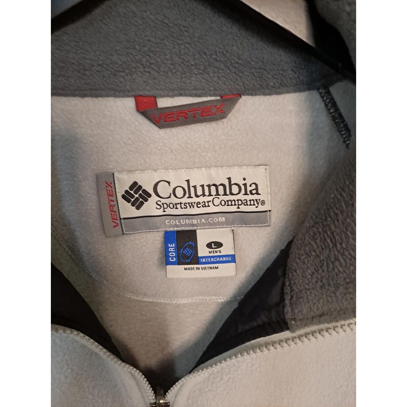 Columbia Columbia White and Gray Fleece Size Large Size US L / EU 52-54 / 3 - 2 Thumbnail