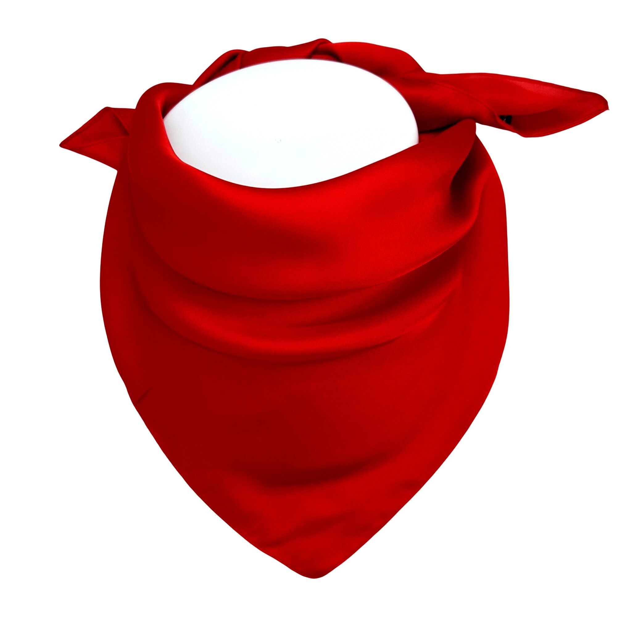 Other ❤️New Elegant Square Silky Scarf Bandana RED Hiyab Solid Sof Size ONE SIZE - 2 Thumbnail