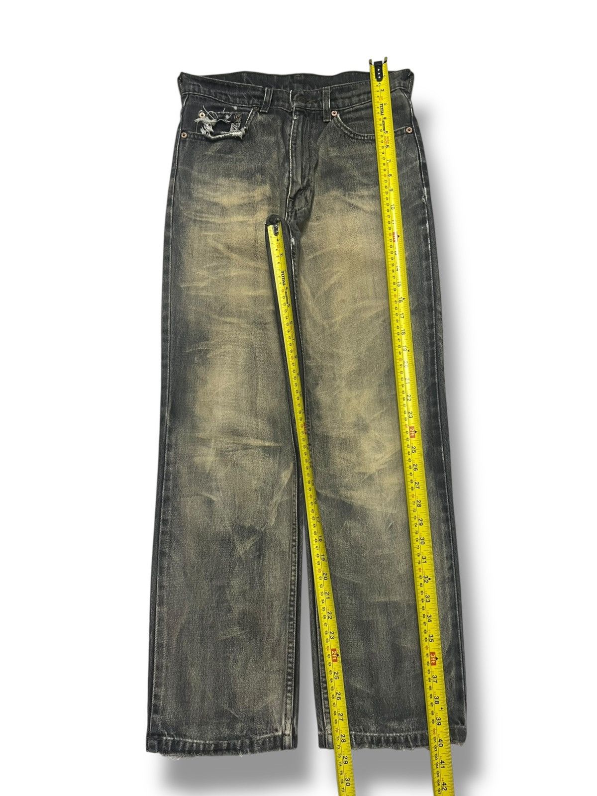 Levi's Vintage 90s Levi’s 515 - Black Mud Wash Denim Size US 29 - 16 Thumbnail