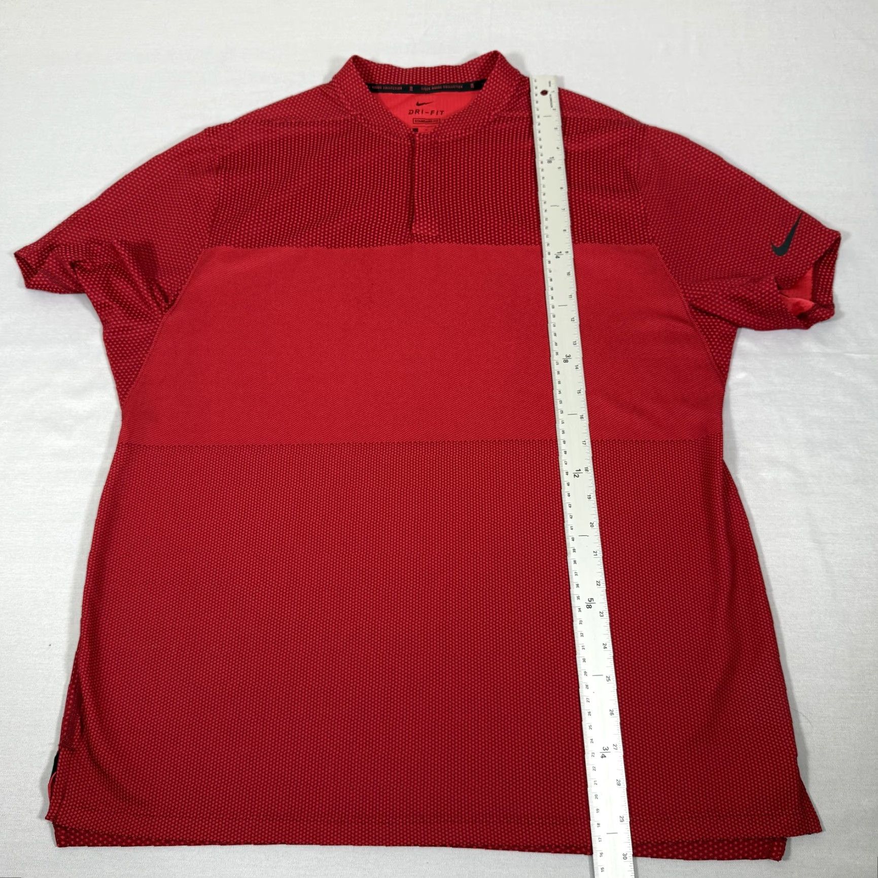 Nike Nike Tiger Woods Polo Shirt Mens Large Red Dri-Fit Performance Golf Mock Neck 1/4 Zip Breathable Moisture Wicking Quick Dry Size US L / EU 52-54 / 3 - 5 Thumbnail