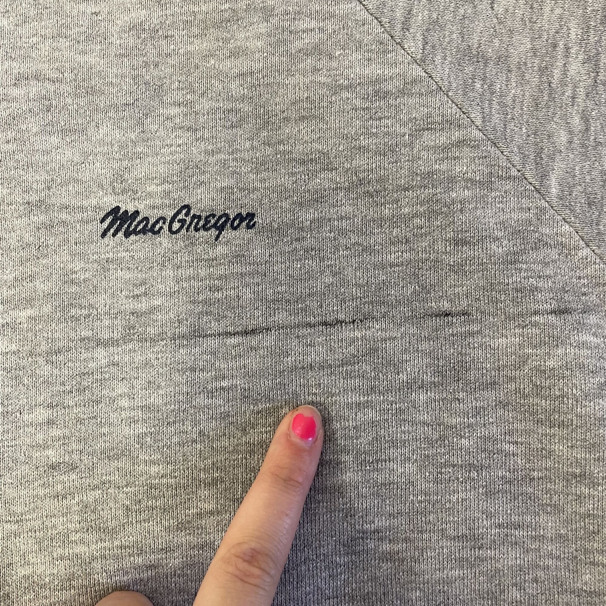 Other Vtg MacGregor Heather Gray TRI BLEND Blue RINGER Raglan L Size US L / EU 52-54 / 3 - 8 Thumbnail