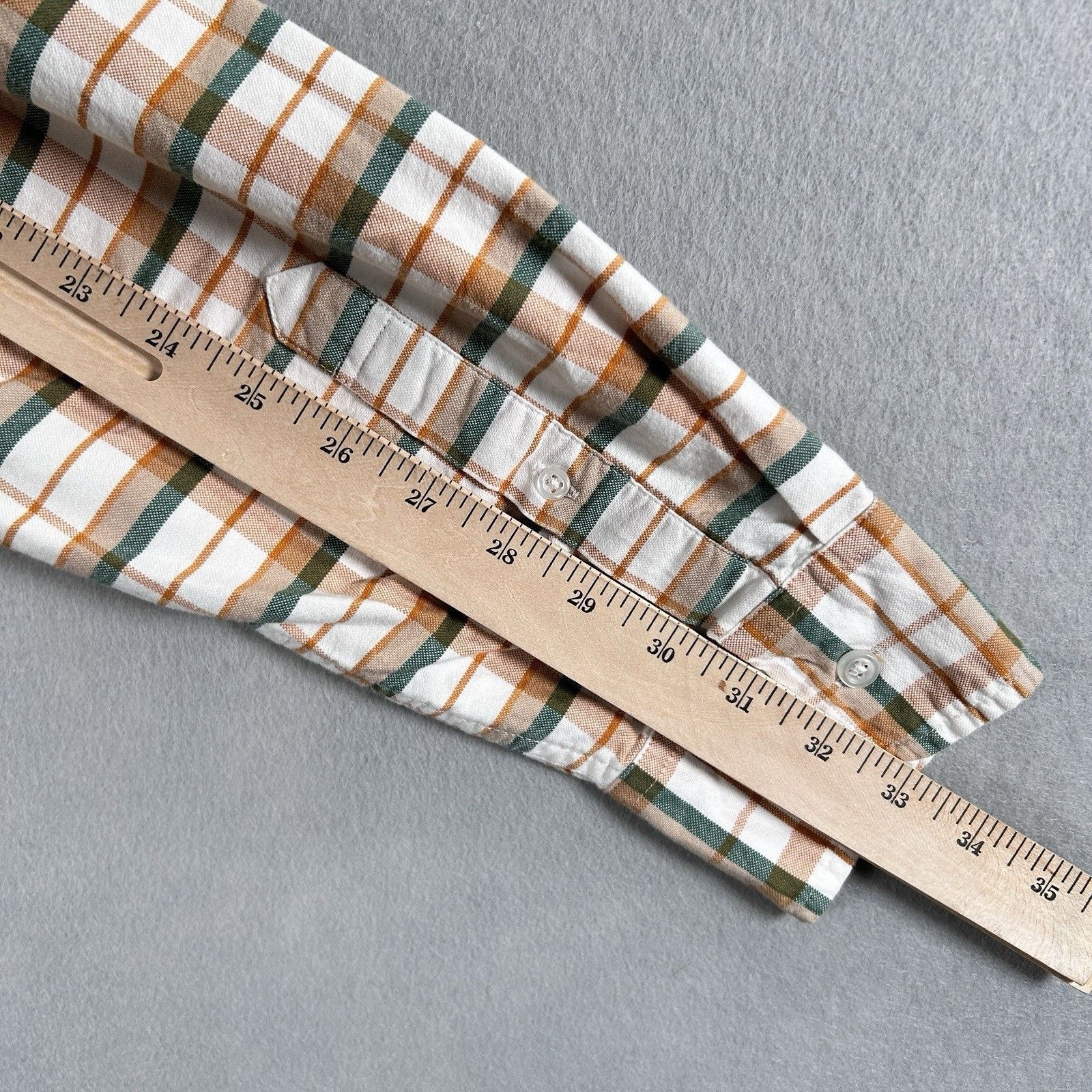 J.Crew J Crew Slim Fit Oxford Long Sleeve Orange Green White Plaid Size US M / EU 48-50 / 2 - 10 Thumbnail