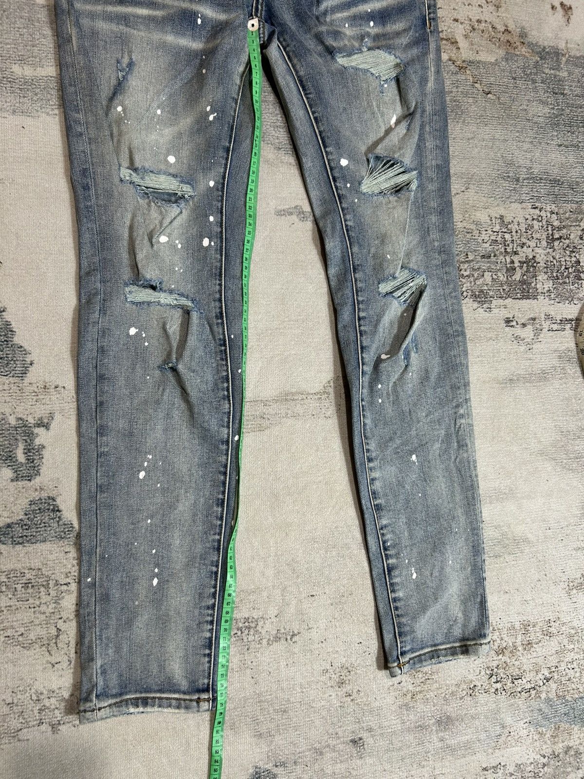 Purple Brand Purple Brand Blue Washed Paint Denim Size US 29 - 14 Thumbnail
