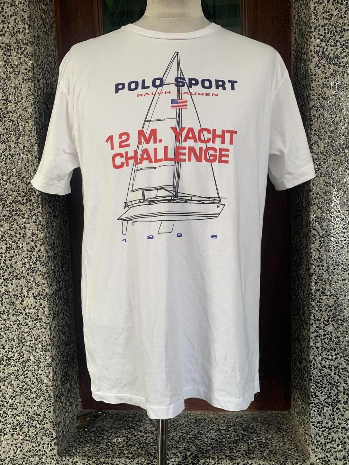Polo Ralph Lauren × Vintage Vintage 90s Polo Sport Ralph Lauren 12 M Yacht Challenge Tee Size US L / EU 52-54 / 3 - 1 Thumbnail