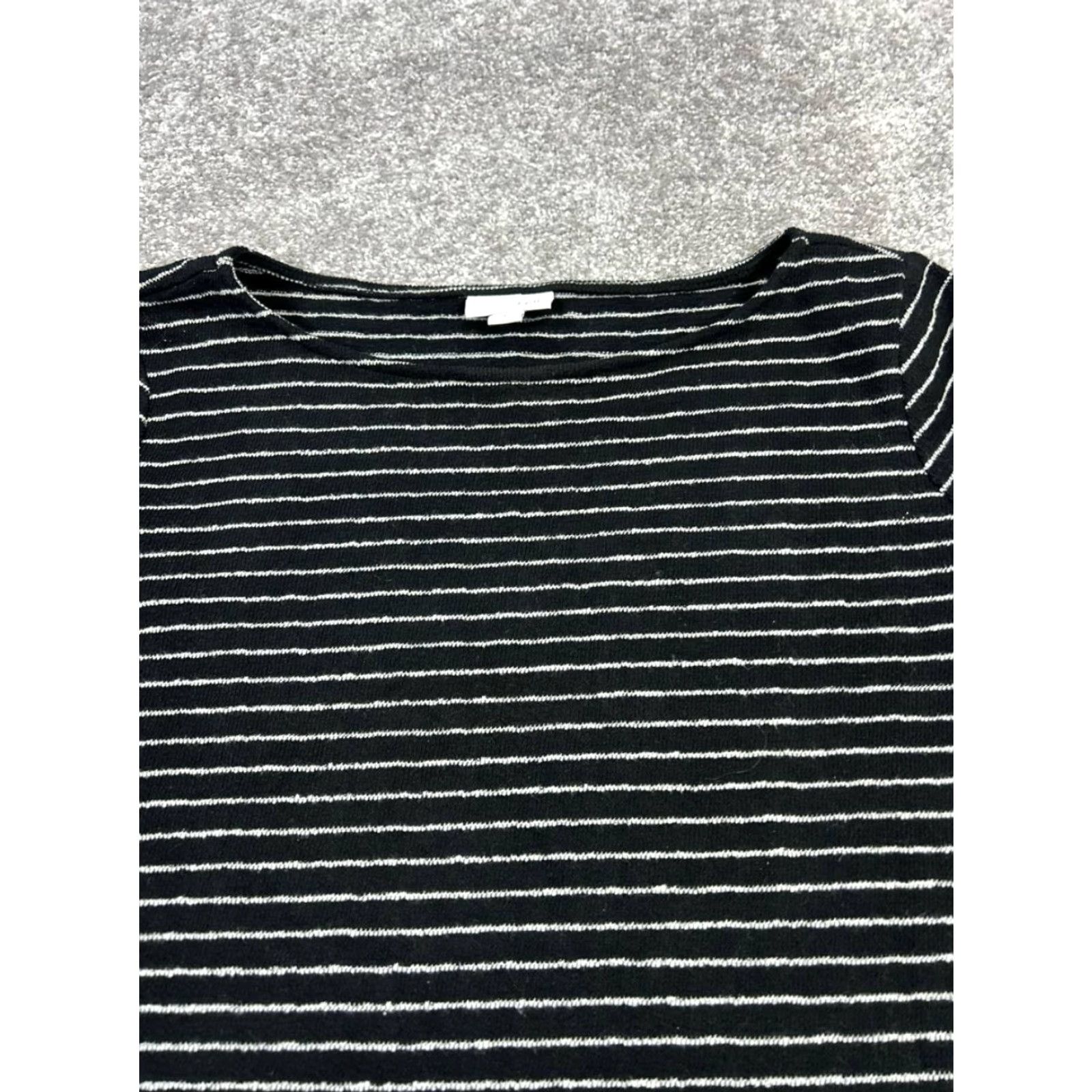 J. Jill VINTAGE J. Jill Women's Sweater Pullover S Black Striped Knit Casual Fall Winter Size S / US 4 / IT 40 - 2 Thumbnail