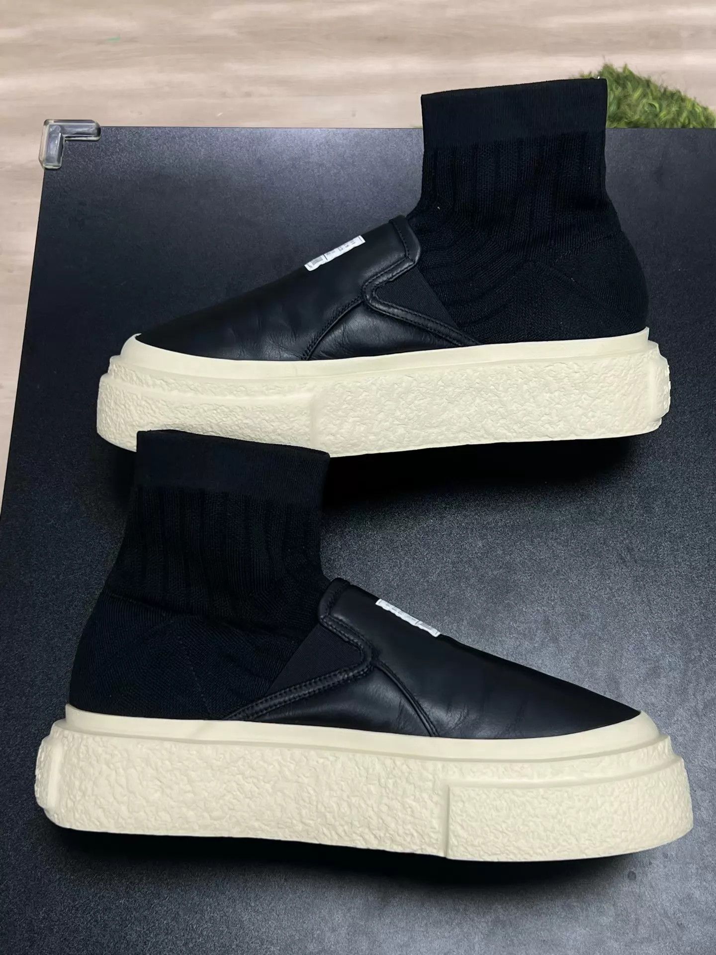 Maison Margiela MM6 8AX leather high-top sock sneaker black 43 Size US 10 / EU 43 - 6 Thumbnail