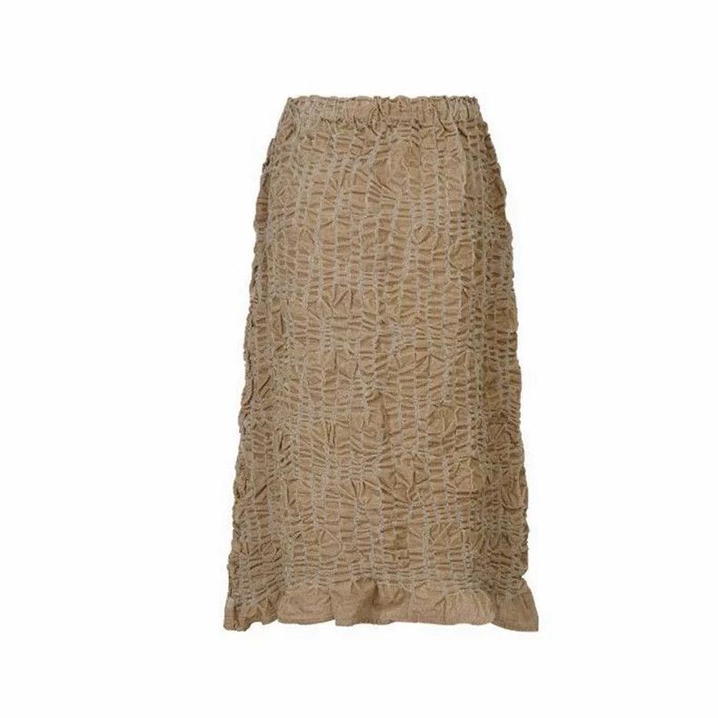 Issey Miyake Issey Miyake size:one size Brown pleated skirt Size 22" - 1 Thumbnail
