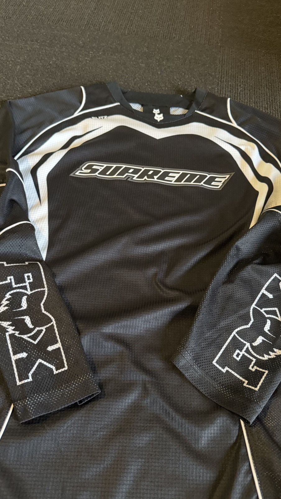Fox Racing × Supreme FW23 Supreme fox racing jersey (Black) (M) Size US M / EU 48-50 / 2 - 4 Thumbnail