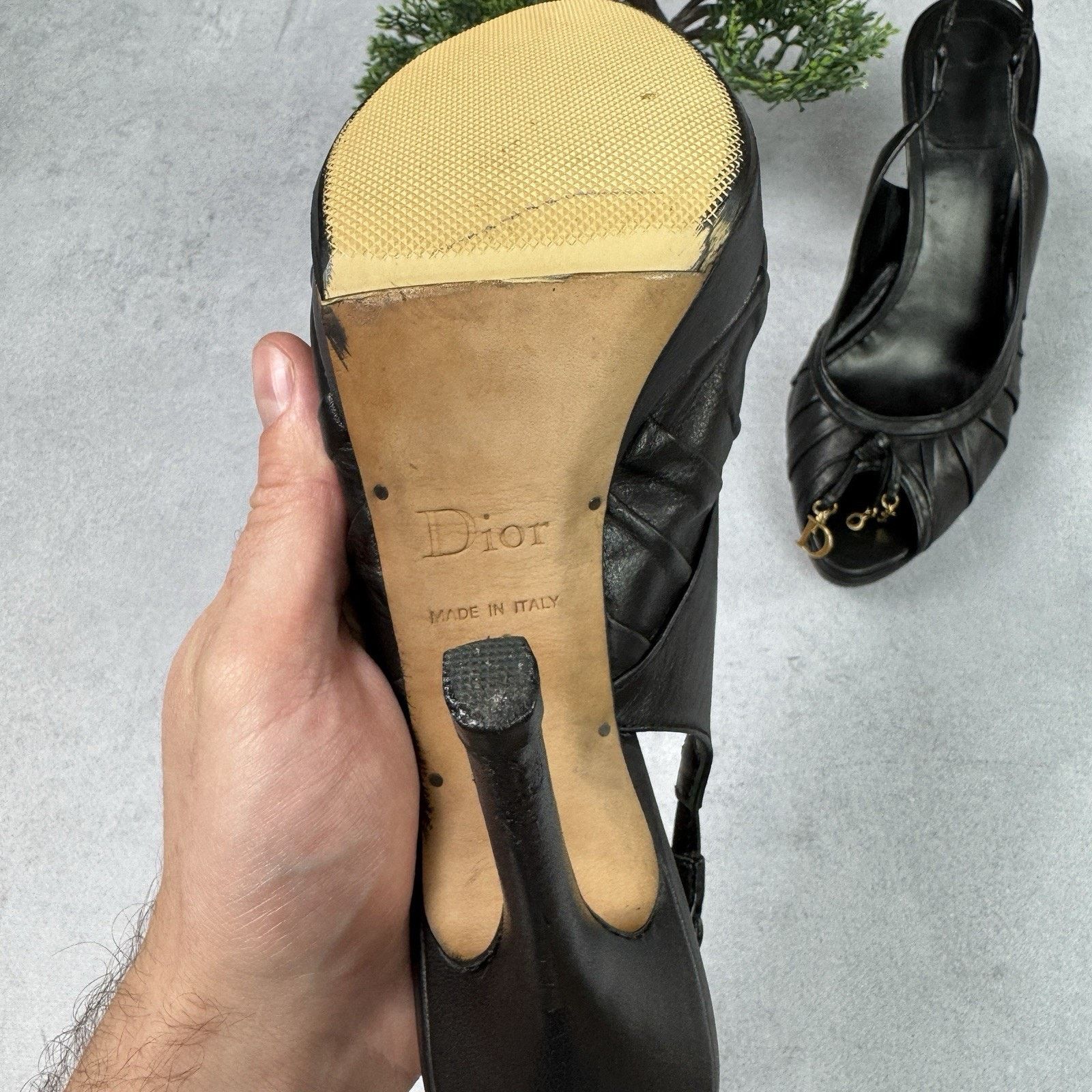 Dior Vintage Christian Dior Heels Black Size 40 Us 10 Metallic Size US 10 / IT 40 - 13 Thumbnail
