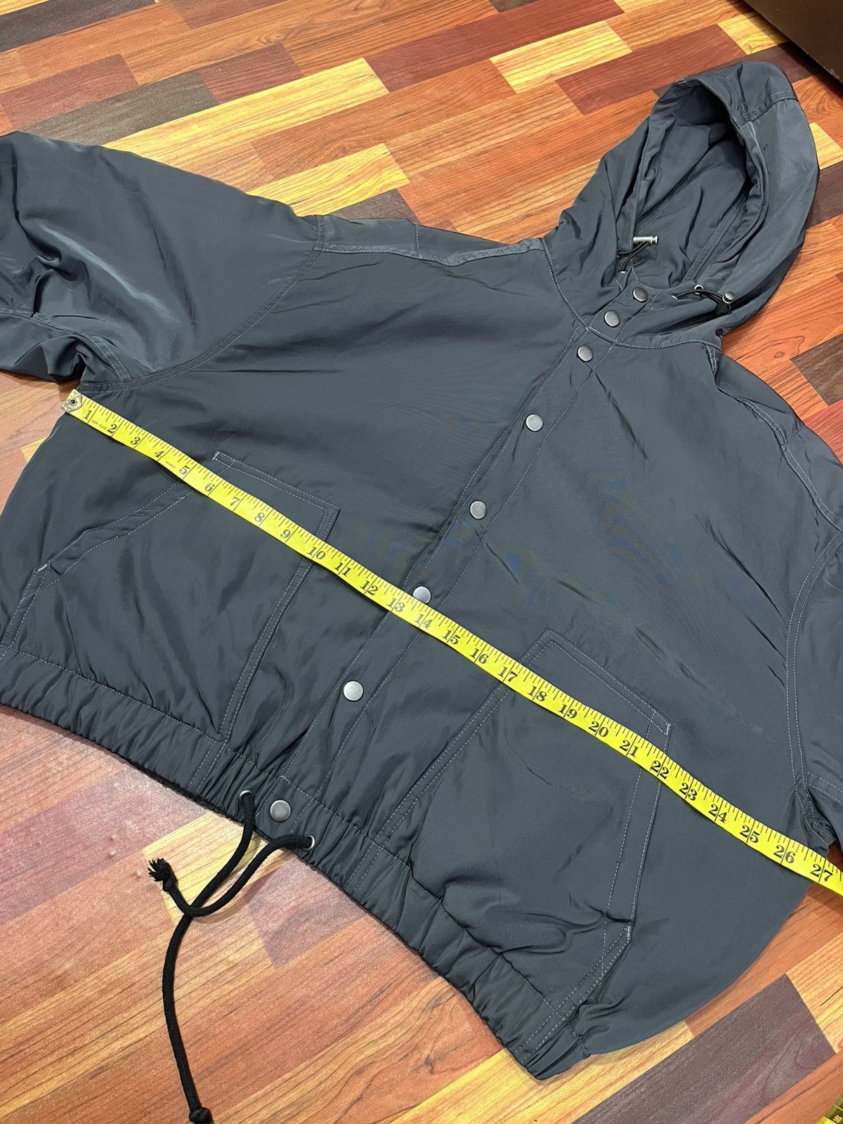 Japanese Brand Double Name Hooded Snap Jacket Boxy Black Size US L / EU 52-54 / 3 - 14 Thumbnail