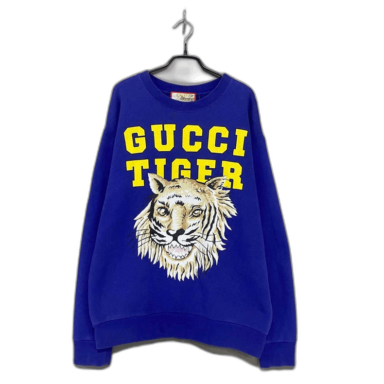 Gucci Blue Tiger Print Sweatshirt by Gucci Size S / US 4 / IT 40 - 1 Thumbnail