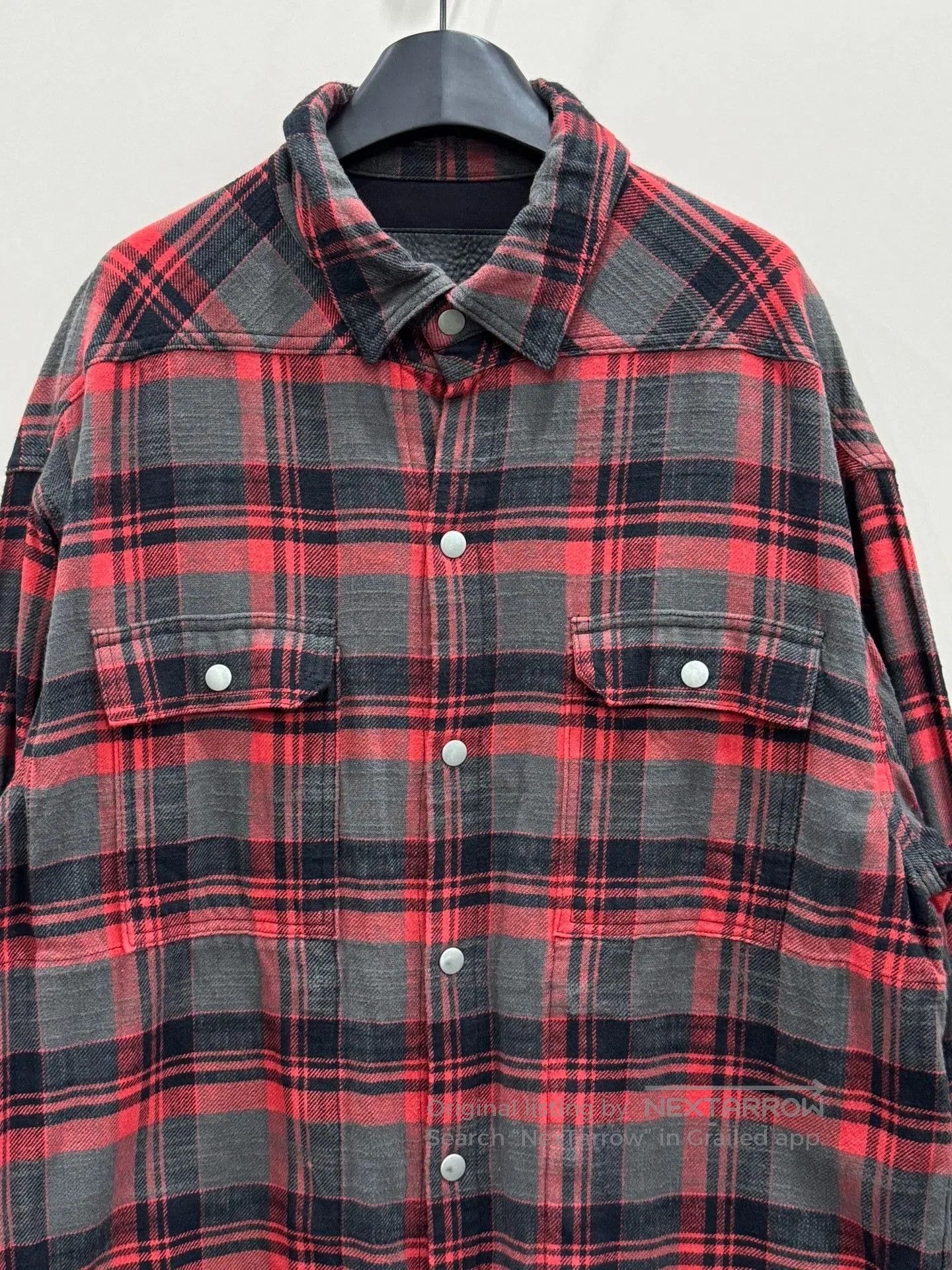 Rick Owens Drkshdw Rick Owens Drkshdw Distressed Plaid Shirt. Size US M / EU 48-50 / 2 - 3 Thumbnail
