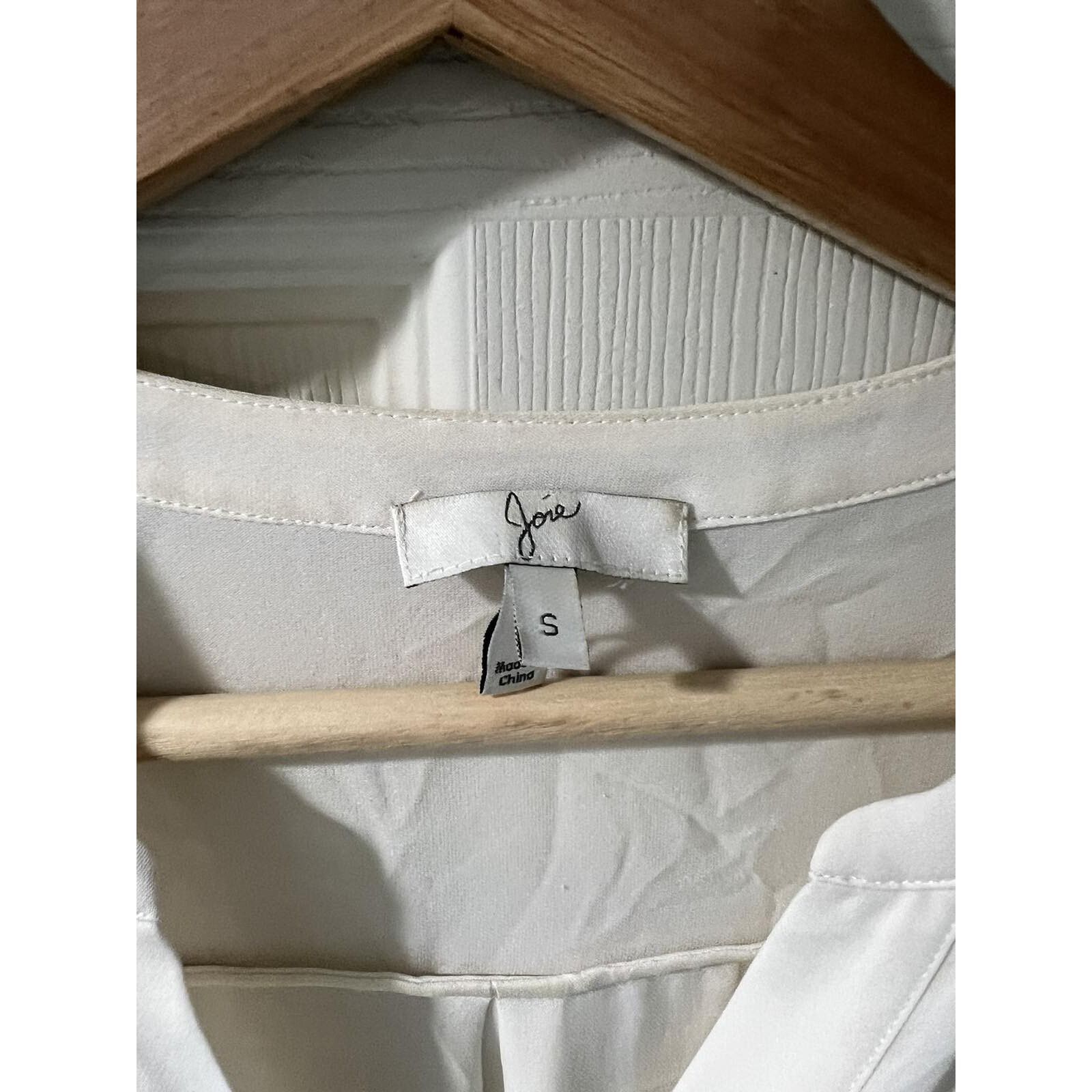 Joie JOIE Silk Women Venicia Ivory Henley Blouse Top Smal A000815 Size S / US 4 / IT 40 - 3 Thumbnail