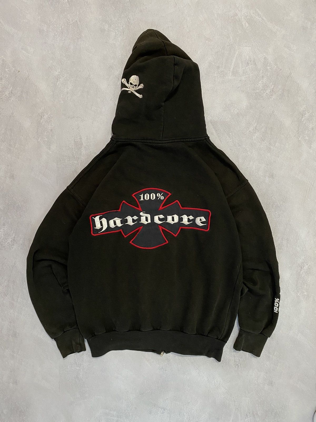 Band Tees 🪖 Vintage Zip Up Hoodie Hardcore MultiLogo Knit All Logo Size US M / EU 48-50 / 2 - 1 Thumbnail