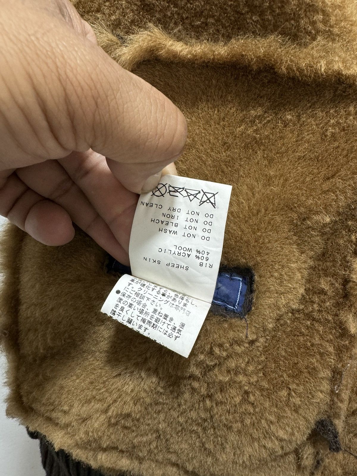 Japanese Brand × Vintage JAPANESE SPICK AND SPAN SHEEP SKIN FURRY PILOT COAT Size XS / US 0-2 / IT 36-38 - 12 Thumbnail