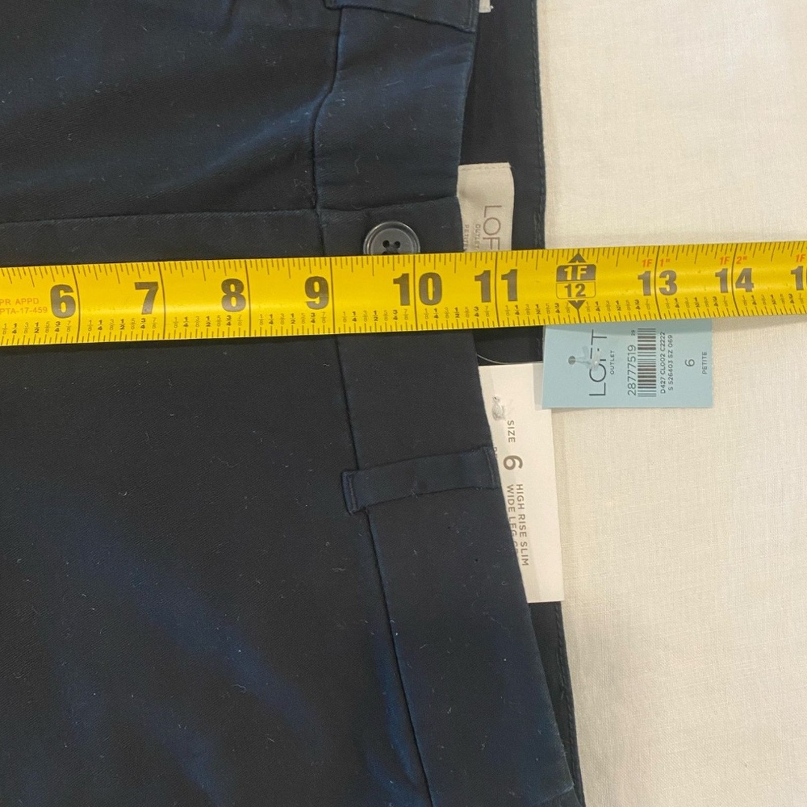 Loft NWT LOFT Women's High-Rise Slim Wide Leg Crop Pants - 6P Size 28" / US 6 / IT 42 - 9 Thumbnail
