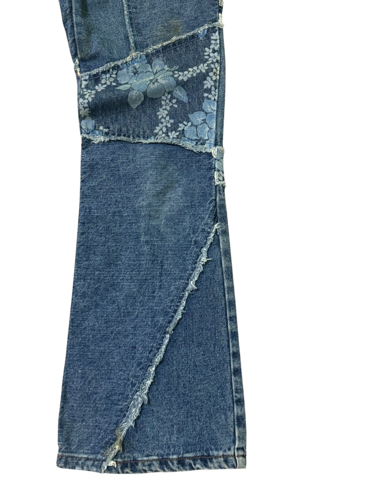 Vintage Crazy Flared CAT Reconstructed Reworked jeans Size 26" / US 2 / IT 38 - 9 Thumbnail